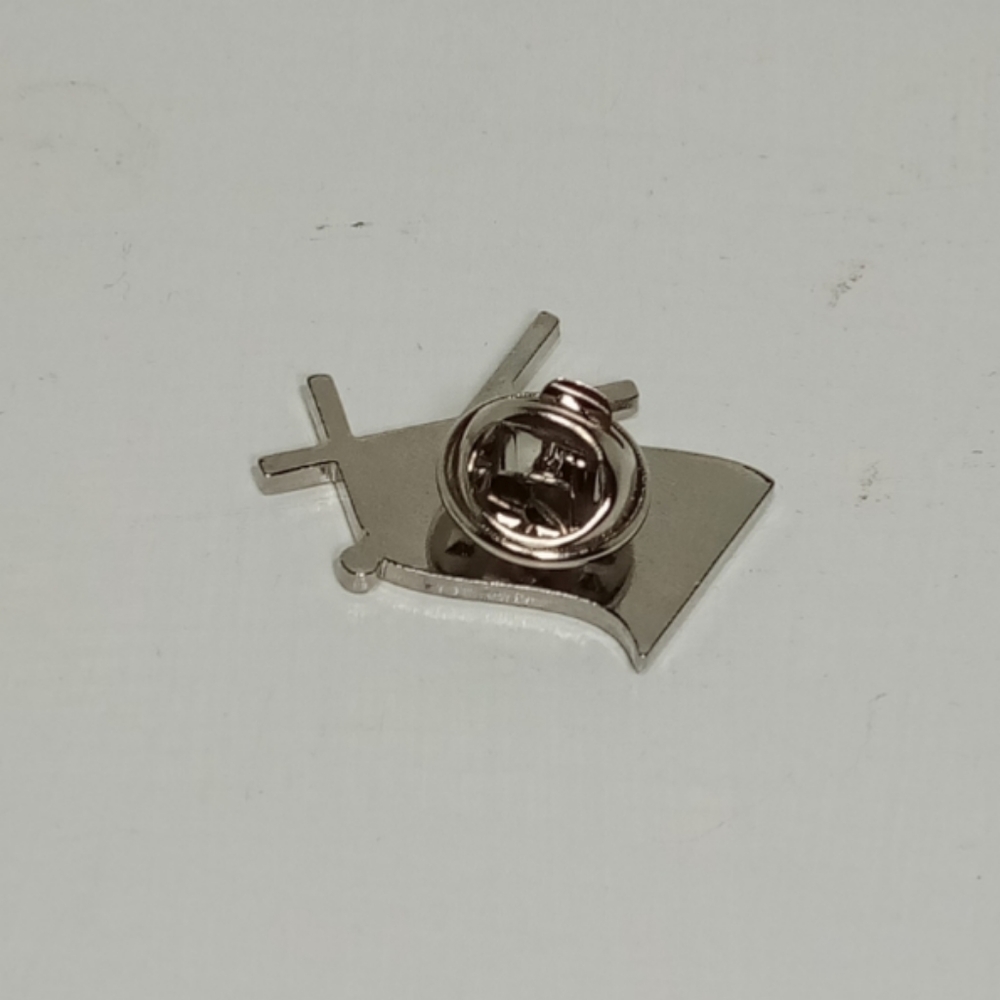 Eagle Crest American Flag With Cross Hat Lapel Pin - Picture 8 of 8